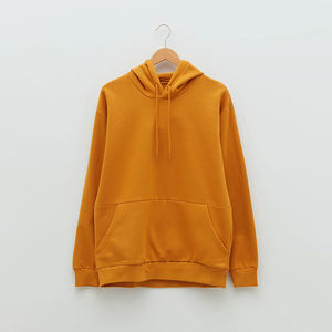 100% algodón Hip Hop Streetwear Sudadera con capucha de peso pesado grueso transpirable personalizable Anti-Shrink Plain Dyed Hoodies para invierno - Product Image 4