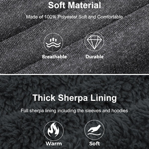 เสื้อสเวตเตอร์มีฮู้ดผ้าฝ้ายผสมขนแกะมีฮู้ดแบบพอดีตัวเสื้อฮู้ดของผู้ชายมีกระเป๋าผ้าถักพิมพ์ลายธรรมดา - Product Image 3