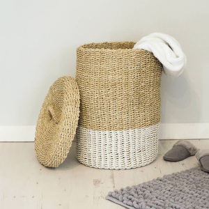 Cesta de Mimbre de Paja, Nuevo Producto, Cesta de Pasto Marino, Cestas de Pasto Marino, Precio Más Bajo, Producto Hecho a Mano - Product Image 1