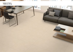 Carreaux de porcelaine résistants à l'eau aspect béton 60x60cm Reliance Gris-Finition mate rustique Carreaux antidérapants 600x600mm pour l'intérieur - Product Image 2