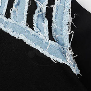Camiseta Desgastada con Bordado de Diseño Personalizado, Camiseta Desgastada Profesional de Buena Calidad, Camiseta Desgastada al Mejor Precio - Product Image 5