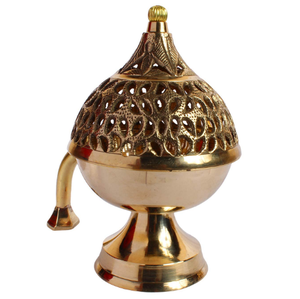 Gold Finished <b>Incense</b> Burner Portable Metal <b>Incense</b> Burner Custom made <b>Incense</b> <b>Holder</b> for Meditation - Product Image 3