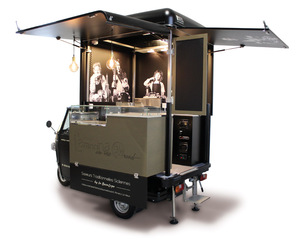 Tricycle alimentaire électrique, chariot de restauration mobile, van de cuisine de rue à trois roues pour café, pizza, tacos, glaces, snacks, hot-dogs - Product Image 1