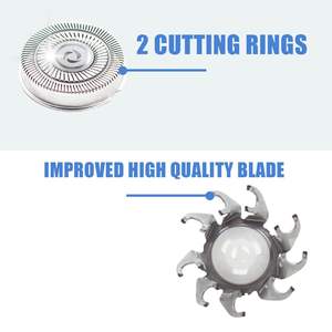 Cabezal de Repuesto para Afeitadora Eléctrica, Compatible con Afeitadoras Eléctricas Rotatorias, para Uso Corporal y Facial, Lavable e Impermeable - Product Image 4