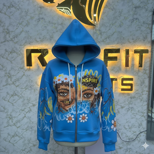 Sweat à capuche zippé de qualité supérieure, très demandé, imprimé en relief, fabriqué en usine, prix bas, sweat à capuche pour hommes, sweat à capuche pour hommes - Product Image 1