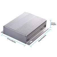 147*41*150mm boîtier en aluminium anodisé boîtier d'instrument électronique en métal boîtier de Rail Din boîtier de PCB