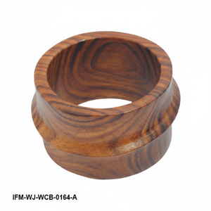 Handcrafted Natural Wood Curved <b>Bangle</b> <b>Bracelet</b> Wide Wave Design Chunky Wooden Wrist Cuff Eco-Friendly Boho Statement Jewelry - Product Image 2