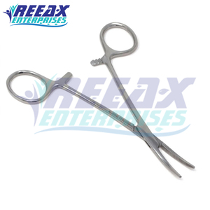 REEAX Enterprises 4,5, fórceps hemostáticos curvos de acero inoxidable con bloqueo de mosquitos, base de instrumentos quirúrgicos - Product Image 2