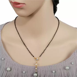 Cena elegante doble cadena Mangalsutra para mujer joyería de moda para el matrimonio y la fiesta - Product Image 1