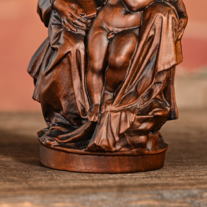 Escultura de madera de la Virgen de <span class=keywords><strong>Bruges</strong></span>, Virgen y el Niño Jesús tallados al estilo renacentista para el arte cristiano clásico - Product Image 6