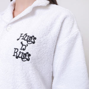 Ensembles de détente personnalisés OEM pour femmes, t-shirt en molleton, short long en molleton, ensemble court en deux pièces ample pour l'été - Product Image 6