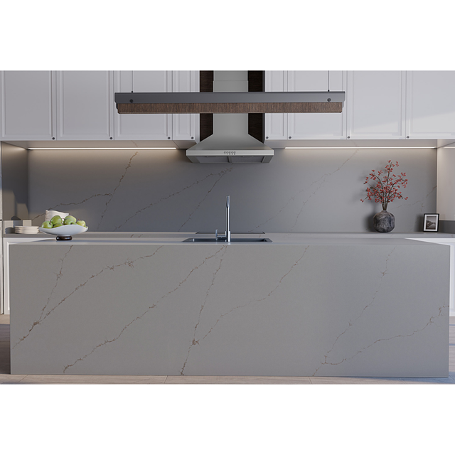 Wholesale Carrara Quartz Slab Engineered Stone Countertop Material For Commercial Construction Projects