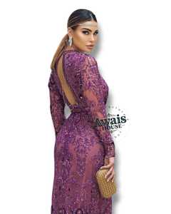 Vestido de Noche Ecológico de Lujo Premium con Bordado de Cristal y Cuentas, Largo hasta el Suelo, Corte en A, Cintura Imperio, para Bodas y Fiestas, 100% - Product Image 4