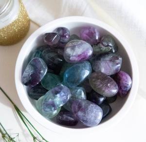 Piedras de cristal de fluorita arcoíris Natural de alta calidad, piedras preciosas de alto pulido para Feng Shui Love Top decoración del hogar grabado - Product Image 4