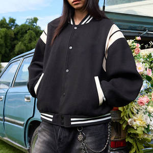 Vestes Letterman College Varsity pour hommes personnalisées 100% laine Veste de baseball coupe-vent brodée en chenille avec boutons - Product Image 3