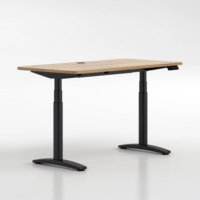 Bureau réglable en hauteur OMNI moderne, extensible, en bois et en fer, construction durable, mobilier de bureau pour la maison/le bureau, ergonomie