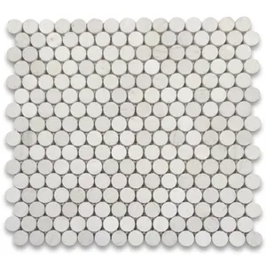 Azulejo de mosaico de Playa Dorada H93XH Moleanos Beige piedra caliza cuarto pulido dividido para baño sala de estar al aire libre moderno - Product Image 1