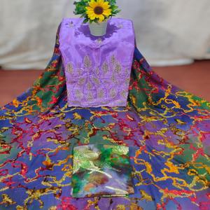 Robe pour filles très demandée, dernière tendance, style somalien Maqbal, en velours sergé tissé, 100% soie, jacquard à fils croisillés imprimé, écologique, pour mariage - Product Image 1