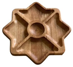 Plato de madera de alta calidad de aspecto de lujo, bandejas de servicio de comedor modernas, bandeja decorativa para bodas y hogar - Product Image 4