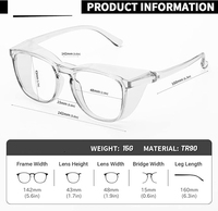 Lunettes de sécurité anti-buée, lunettes de protection bloquant la lumière bleue pour hommes et femmes, lunettes de protection UV, lunettes transparentes