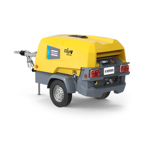 เครื่องอัดอากาศสำหรับงานก่อสร้างของแอตลาส คอปโค พร้อมระบบเบรกและแชสซีปรับระดับความสูงได้ - Product Image 1