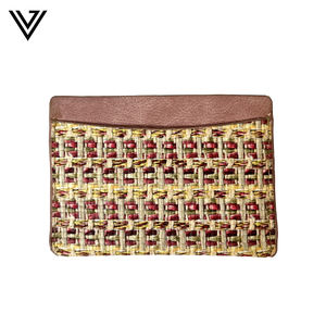 Portefeuille porte-cartes en cuir PU à double tonalité imprimé de luxe, blocage RFID, élégant, durable, design fin et ouvert, unisexe, longueur courte - Product Image 1