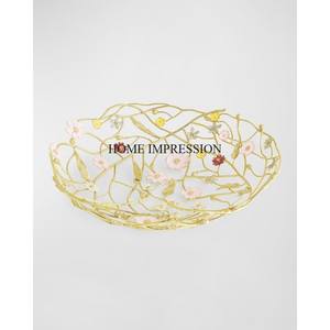 Nuevo patrón de llegada de alambre de Metal de alta calidad estándar hecho único centro de mesa de diseño elegante y cuencos decorativos para servir - Product Image 4