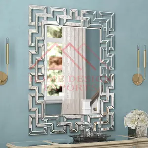 저렴한 저렴한 가격 대형 사각형 베네치아 벽 장식 거울 호텔 레스토랑 판매 도매 가격 벽 거울