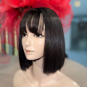 Color negro Bob Factory Precio al por mayor 100% Peluca de cabello humano vietnamita Peluca de encaje frontal 2025 - Product Image 5