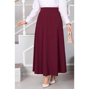 Mevlana Long Hijab <b>Skirt</b> in Wine Color - Product Image 1