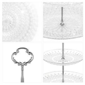 Crystal Beaded 5 Tier Silver <b>Metal</b> Display Stand to Serve Snacks Cupcake Cookie Wedding Birthday Party Display Stand - Product Image 5