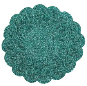 Highly <b>Gold</b> Colored Design <b>Placemat</b> and Mats Beads Design for Home Decor Tableware Dinning Table Party by glowin fashion - Product Image 2