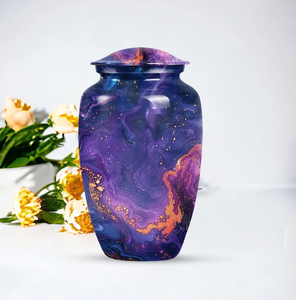 Urna Metálica Decorativa de Alta Gama con Múltiples Capacidades para Funerarias y Memoriales, Diseño Tradicional Hecho a Mano y Ecológico - Product Image 1