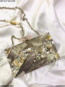 Best Arrival2024 Epoxy Resin Attractive Look Clutch <b>Bag</b> Metal Designing Best Selling Evening Clutch High Quality Resin Purse - Product Image 5