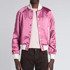 Meilleur fabricant de vêtements, logo personnalisé, vestes en satin pour hommes, fournisseur direct d'usine, vêtements de rue, veste en satin pour homme - Product Image 1