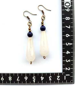 Boho <b>bead</b> earrings with turquoise design andy cascading <b>fringe</b>, unique jewelry gift - Product Image 4