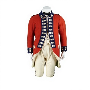 Vêtements grande taille, coupe-vent décontracté, léger et imperméable, manteaux pour hommes, rouge britannique, années 1770 - Product Image 1