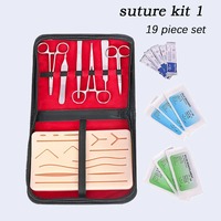 Kit d'entraînement à la suture Debonairii pour étudiants en médecine vétérinaire - Ensemble complet de pratique de suture en acier certifié CE, garantie 1 an