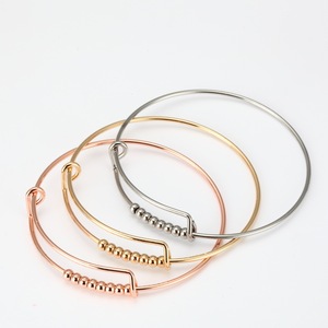 Bracciale Unisex in Acciaio Inossidabile <span class=keywords><strong>con</strong></span> <span class=keywords><strong>Filo</strong></span> Intrecciato da 1,5mm, Regolabile, <span class=keywords><strong>con</strong></span> Perline, per Uomo e Donna - Product Image 6