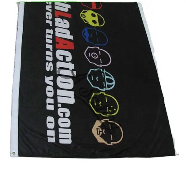 Özel örme polyester 90x150 cm takım yarış Fan bayrağı
