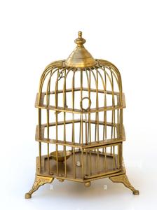 Jaula para Pájaros de Diseño Maravilloso para Decoración del Hogar, Casa para Loros de la Mejor Calidad, Jaula Metálica Chapada en Oro para Jardín - Product Image 3