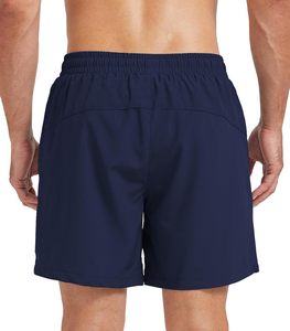 Shorts de sport pour homme personnalisés, couleur unie, style décontracté, été, anti-transpiration, avec poche, 100% polyester, logo, écologiques - Product Image 2