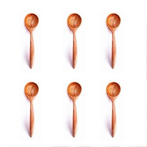 Juego de utensilios únicos hechos a mano con cuchara y tenedor de madera de Neem de 7 pulgadas hechos en India - Product Image 2