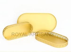 Plateau de service de fruits secs en métal hexagonal fait main de haute qualité avec couvercle vaisselle utiliser couleur et logo personnalisés au meilleur prix - Product Image 3