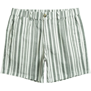 Short décontracté en coton de coupe classique pour homme Ceinture élastique avec poches multiples Tenue d'été pour la marche à tous les jours - Product Image 1