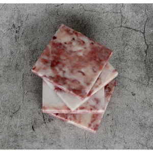 Antique Design Square Shape Decorative <b>Coasters</b> Natural <b>Pink</b> Marble <b>Coasters</b> Set of 4 Tableware <b>Coasters</b> in Low Price - Product Image 6