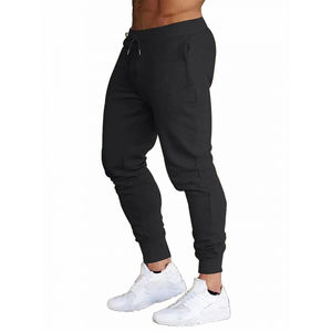 Pantalon de survêtement slim brodé pour homme, style urbain, anti-statique, infroissable, en tissu polyester/coton, taille élastique, vente en gros - Product Image 6