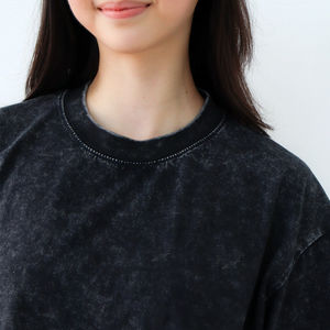 2025 nouveau Design à manches courtes doux personnalisé lavé à l'acide femmes t-shirts décontracté lavé à l'acide t-shirts pour vêtements de rue avec Oem - Product Image 4