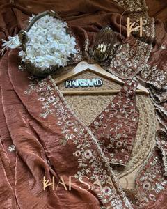 Último diseñador indio de Bollywood, Sari étnico, tradicional, exclusivo, elegante, para fiesta, ropa nupcial, Sari más elegante y hermosa para mujer - Product Image 1