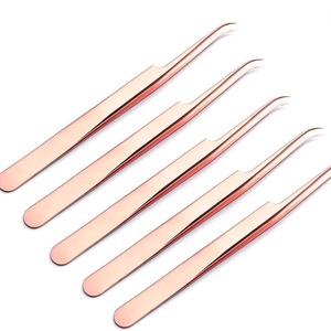 Pince à cils professionnelle de haute qualité en acier inoxydable, antistatique, avec votre propre logo, pour un volume optimal - Product Image 1